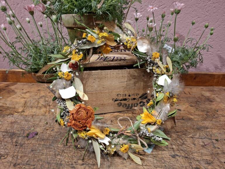 Erster Frühlingsschmuck an der Haustüre